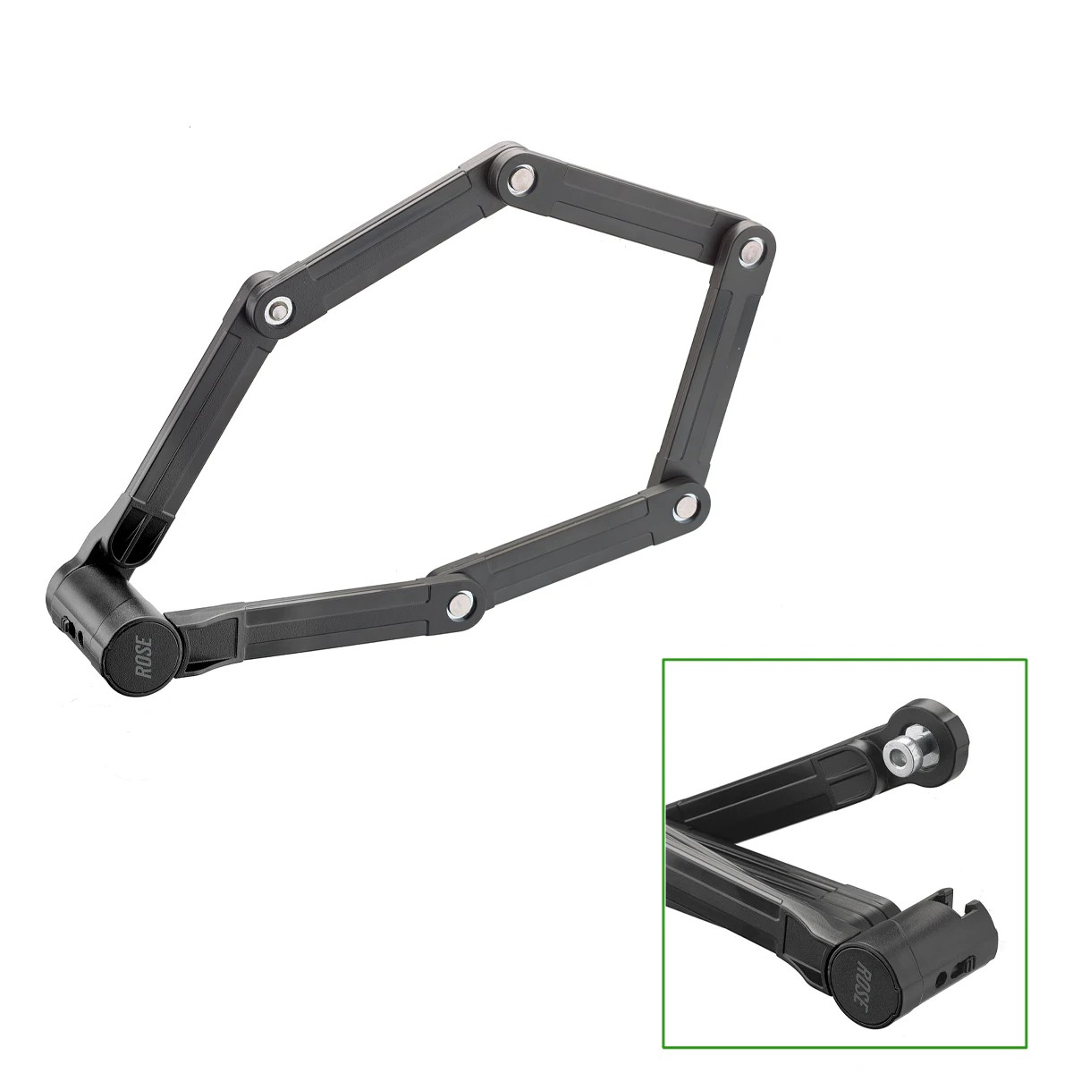 ROSE LOCKMAXX FL 75 Gelenkschloss Faltschloss mit Halter – Bild 2