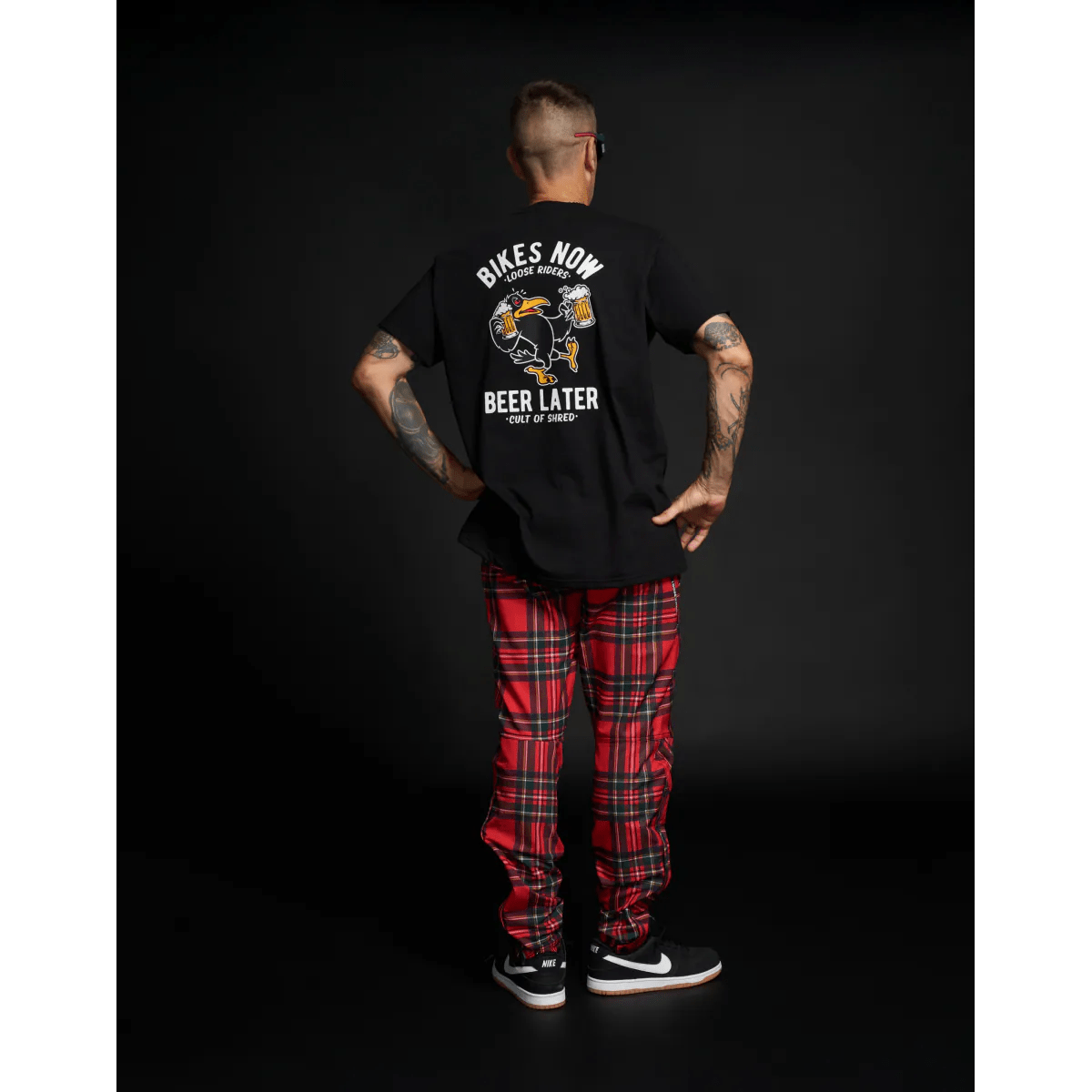 Loose Riders DRINKY CROW BLACK TECH TEE Kurzarm MTB Bikeshirt – Bild 4