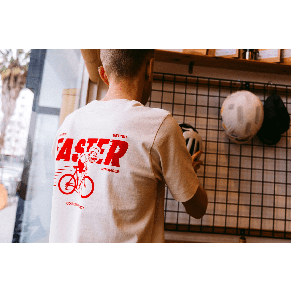 COIS Cycling HARDER BETTER FASTER STRONGER OVERSIZED UNISEX CYCLING T-Shirt – Bild 3