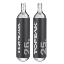 Topeak CO2-Kartuschen 25 g mit Gewinde im 2er-Set Topeak CO2-Kartuschen 25 g mit Gewinde im 2er-Set