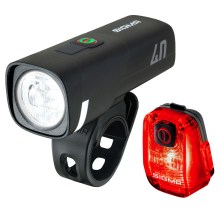 Sigma Aura 40 Frontlicht + HIRO 10 Rücklicht Akku-Beleuchtungsset Sigma Aura 40 Frontlicht + HIRO 10 Rücklicht Akku-Beleuchtungsset