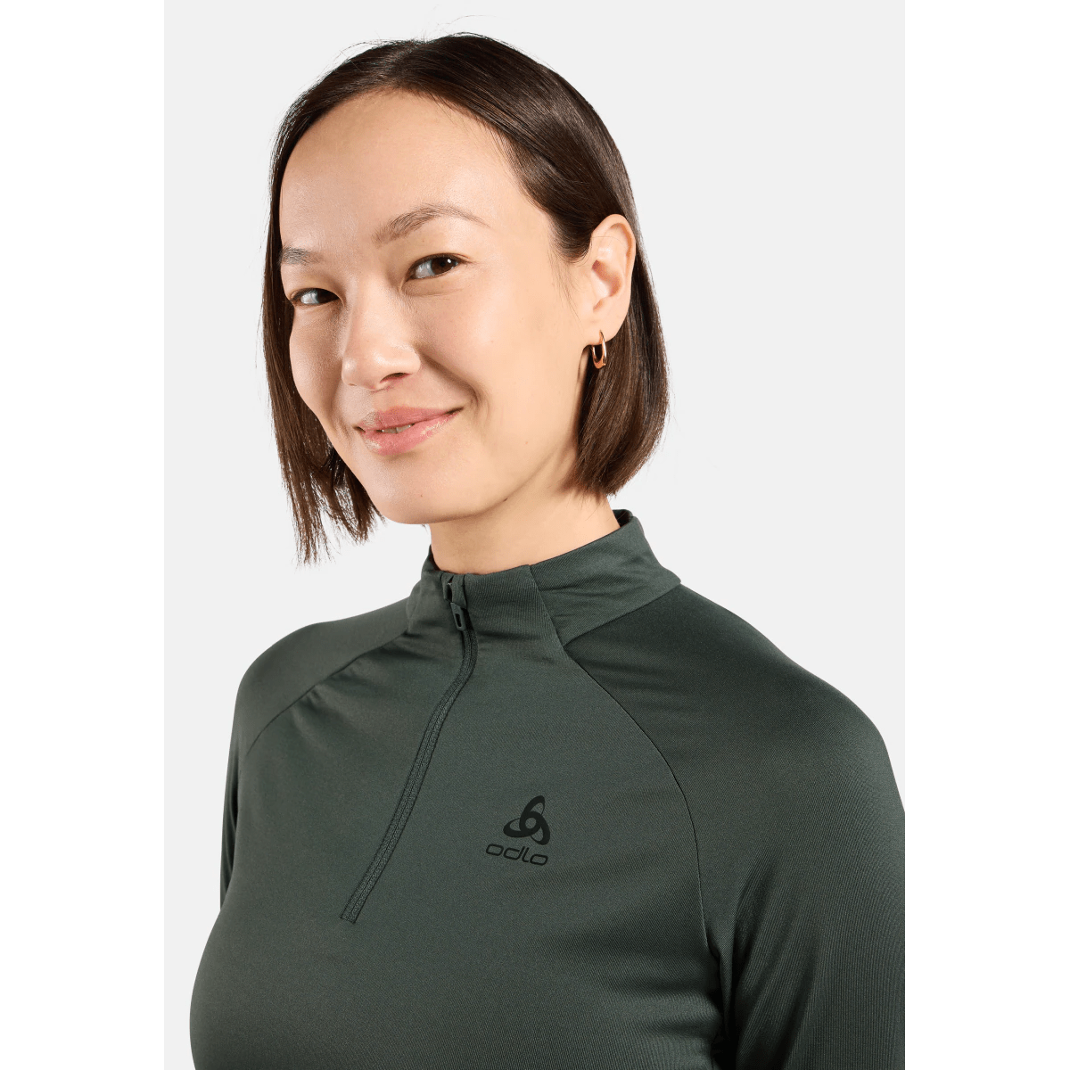 odlo ESSENTIAL LIGHT Mid Layer 1/2 zip Damen Langarm Bikeshirt – Bild 3