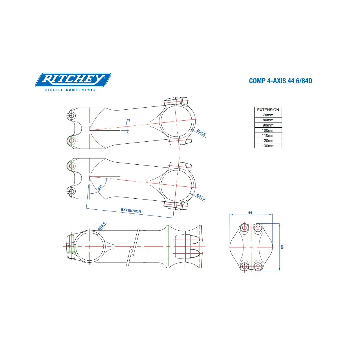 Ritchey Comp 4-Axis-44 84° Vorbau – Bild 5