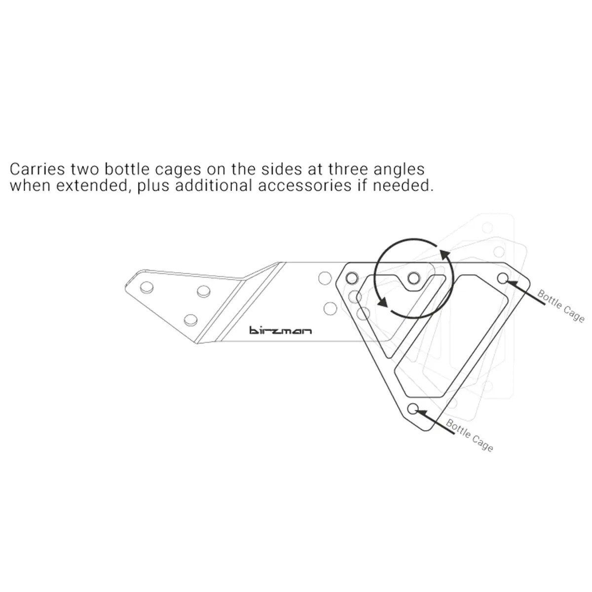 Birzman Aeroman Flaschenhalter-Adapter für Sattelbefestigung – Bild 4