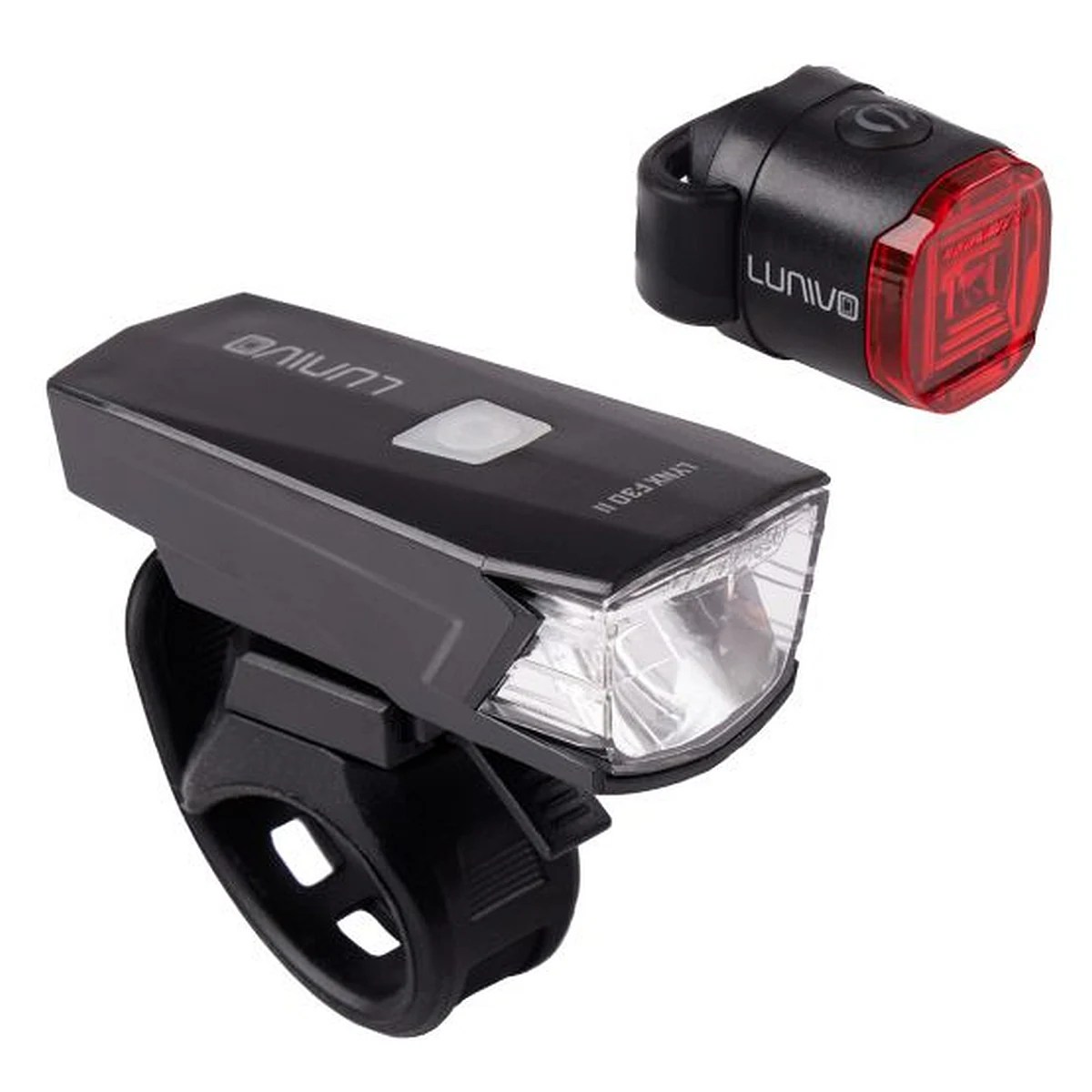 Lunivo LYNX F30 II Frontleuchte + LYNX R1 Rücklicht Akku-Beleuchtungsset Lunivo LYNX F30 II Frontleuchte + LYNX R1 Rücklicht Akku-Beleuchtungsset
