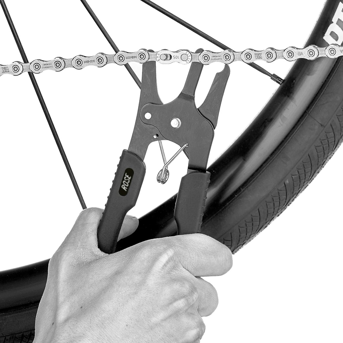 Rose Kettenschlosszange 2-in-1 Öffnen und Schließen – Bild 3