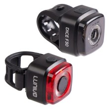 Lunivo DICE F30 Frontleuchte + DICE R Rücklicht Akku-Beleuchtungsset Lunivo DICE F30 Frontleuchte + DICE R Rücklicht Akku-Beleuchtungsset
