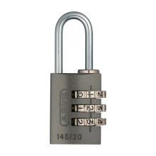 ABUS 145/20 Aluminium-Zahlenschloss Zylinderschloss 3-stellig ABUS 145/20 Aluminium-Zahlenschloss Zylinderschloss 3-stellig