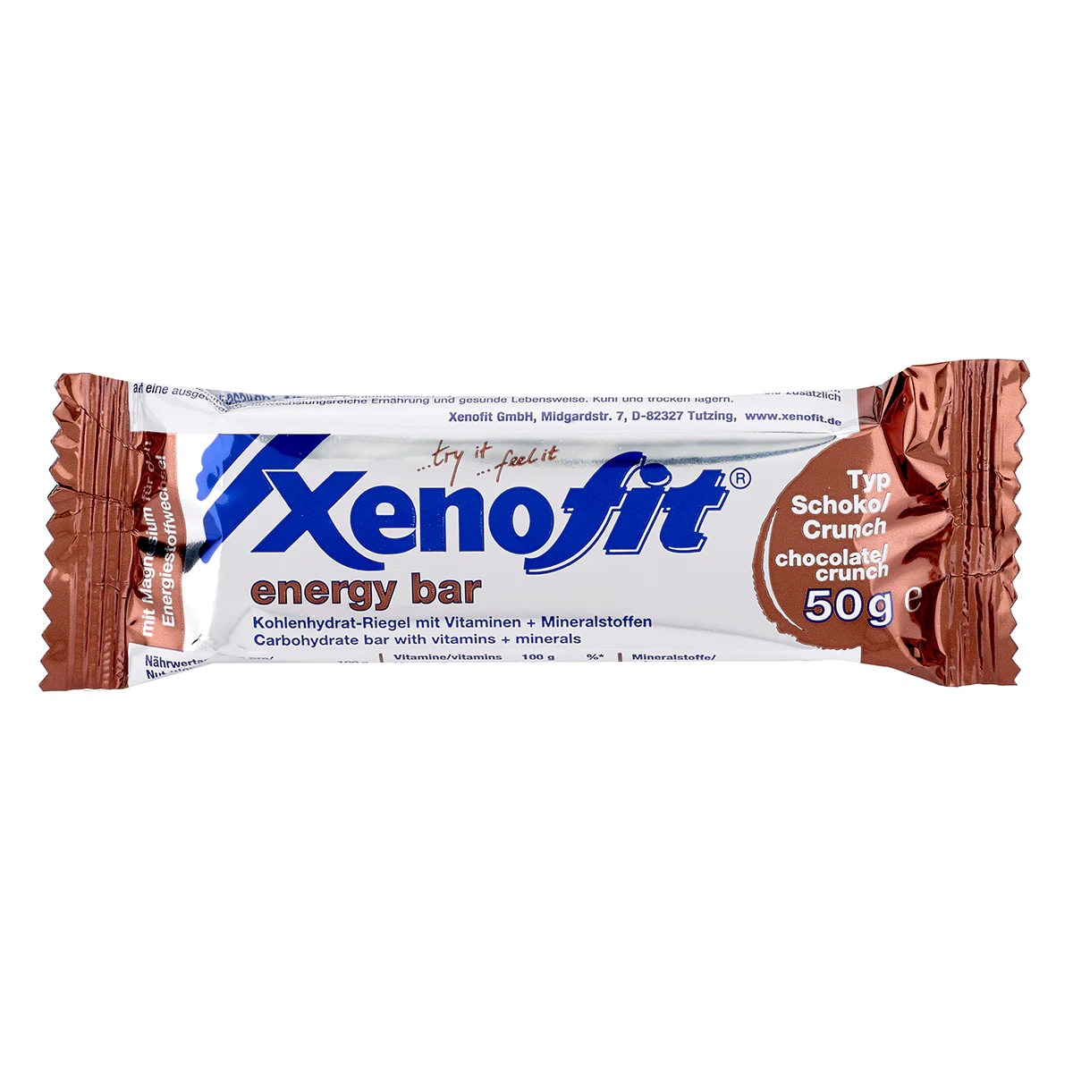 Xenofit Energy Bar Kohlenhydrat-Riegel mit Vitaminen + Mineralstoffen Xenofit Energy Bar Kohlenhydrat-Riegel mit Vitaminen + Mineralstoffen