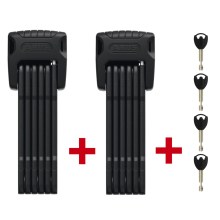 ABUS Bordo Granit™ 6500K/90 XPlus Faltschloss Twinset mit SH-Halterungen ABUS Bordo Granit™ 6500K/90 XPlus Faltschloss Twinset mit SH-Halterungen