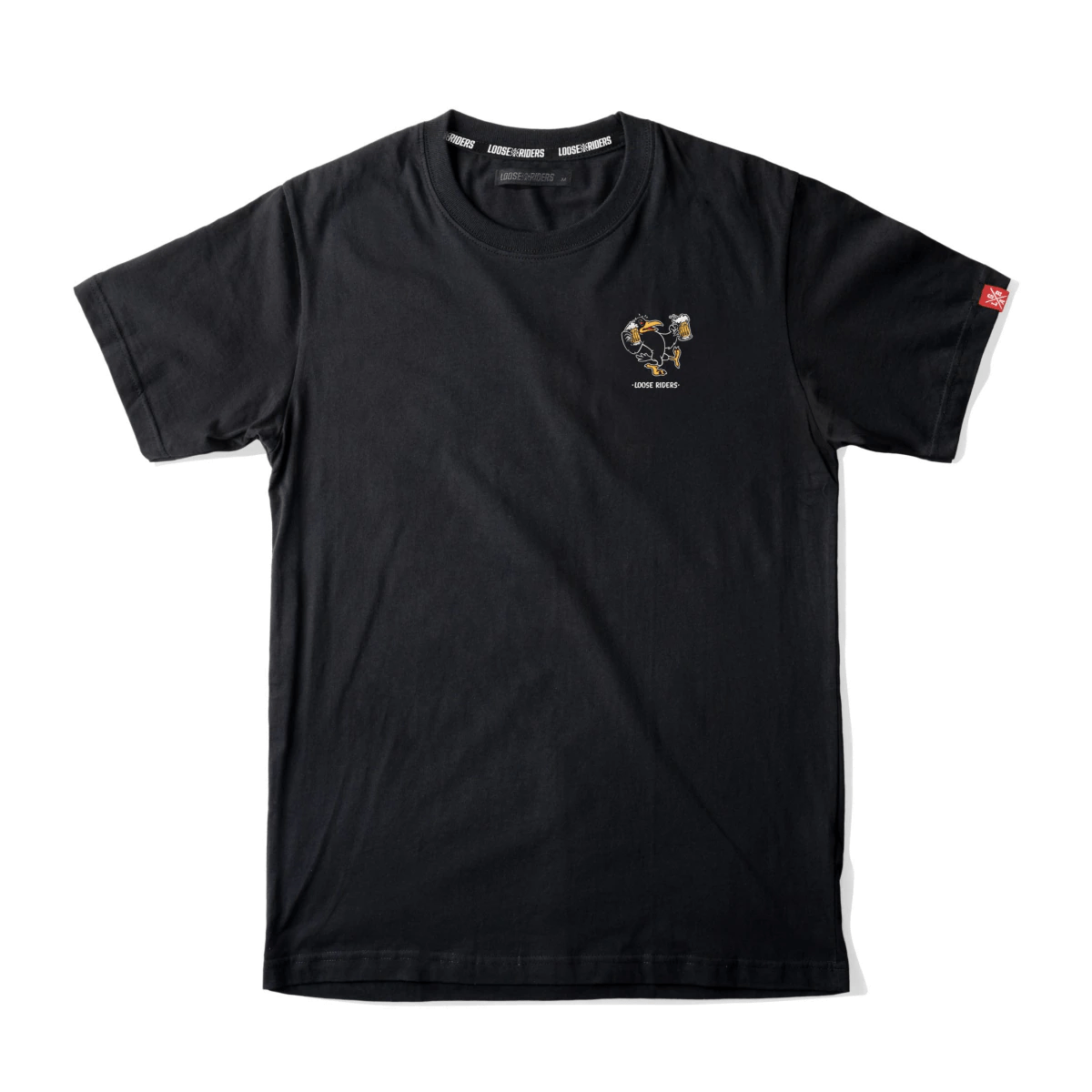 Loose Riders DRINKY CROW BLACK TECH TEE Kurzarm MTB Bikeshirt – Bild 2