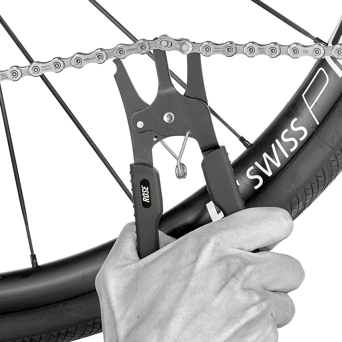 Rose Kettenschlosszange 2-in-1 Öffnen und Schließen – Bild 4