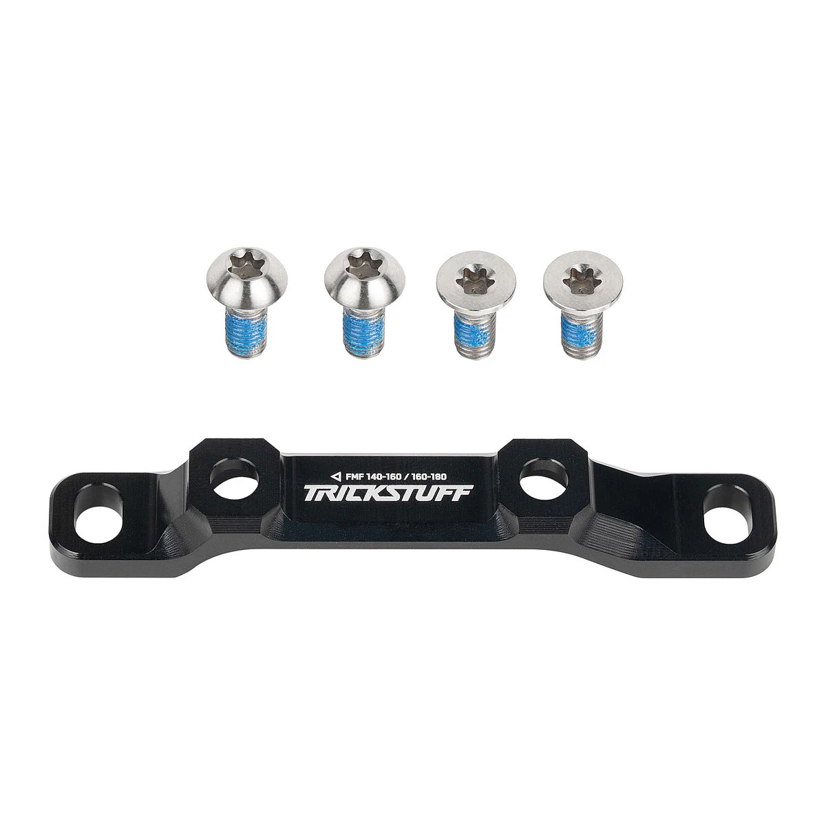 Trickstuff Flatmount Vorderrad-Scheibenbremsadapter von Sockel FM 140/160 mm auf FM 160/180 mm Bremsscheibe Trickstuff Flatmount Vorderrad-Scheibenbremsadapter von Sockel FM 140/160 mm auf FM 160/180 mm Bremsscheibe