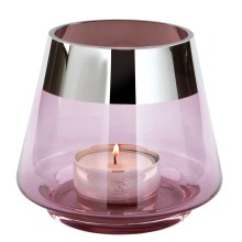 Teelichthalter Glas Windlicht Rosa für ein Teelicht von Fink JONA Höhe 13cm Teelichthalter Glas Windlicht Rosa für ein Teelicht von Fink JONA Höhe 13cm