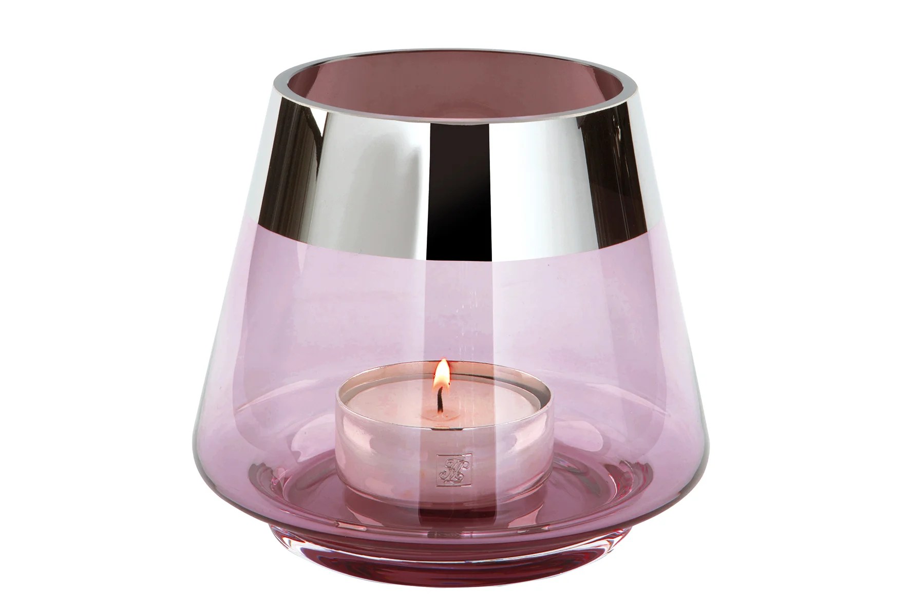 Teelichthalter Glas Windlicht Rosa für ein Teelicht von Fink JONA Höhe 13cm Teelichthalter Glas Windlicht Rosa für ein Teelicht von Fink JONA Höhe 13cm