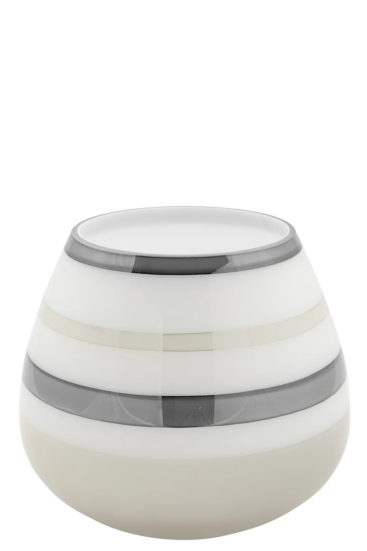 Dekovase Vase Blumenvase Glas grau, greige, weiß Deko Tischvase LAPAZ FINK Dekovase Vase Blumenvase Glas grau, greige, weiß Deko Tischvase LAPAZ FINK