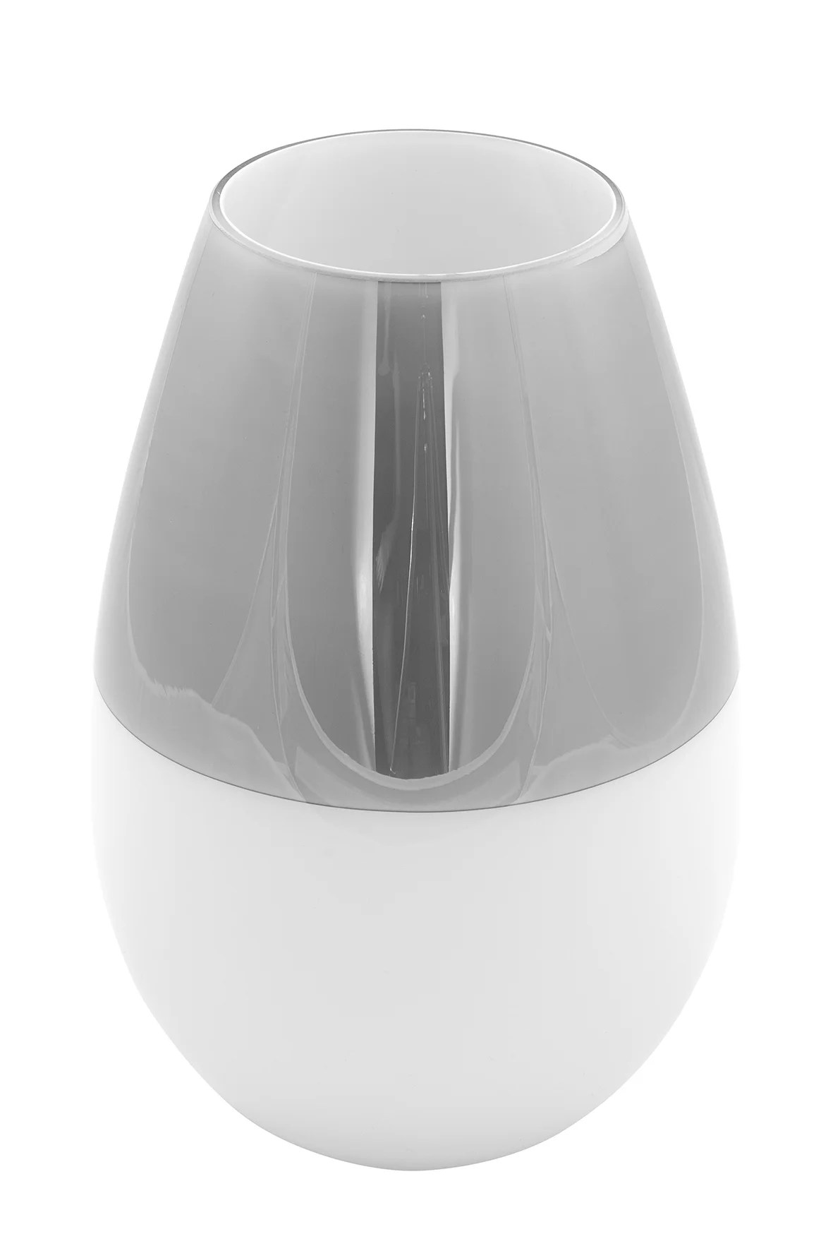 Dekovase Vase Blumenvase Glas grau, weiß Deko Tischvase LAPAZ FINK Höhe 26 Dekovase Vase Blumenvase Glas grau, weiß Deko Tischvase LAPAZ FINK Höhe 26