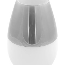 Dekovase Vase Blumenvase Glas grau, weiß Deko Tischvase LAPAZ FINK Höhe 26 Dekovase Vase Blumenvase Glas grau, weiß Deko Tischvase LAPAZ FINK Höhe 26