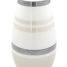 Dekovase Vase Blumenvase Glas grau, greige, weiß Deko Tischvase LAPAZ Fink Dekovase Vase Blumenvase Glas grau, greige, weiß Deko Tischvase LAPAZ Fink