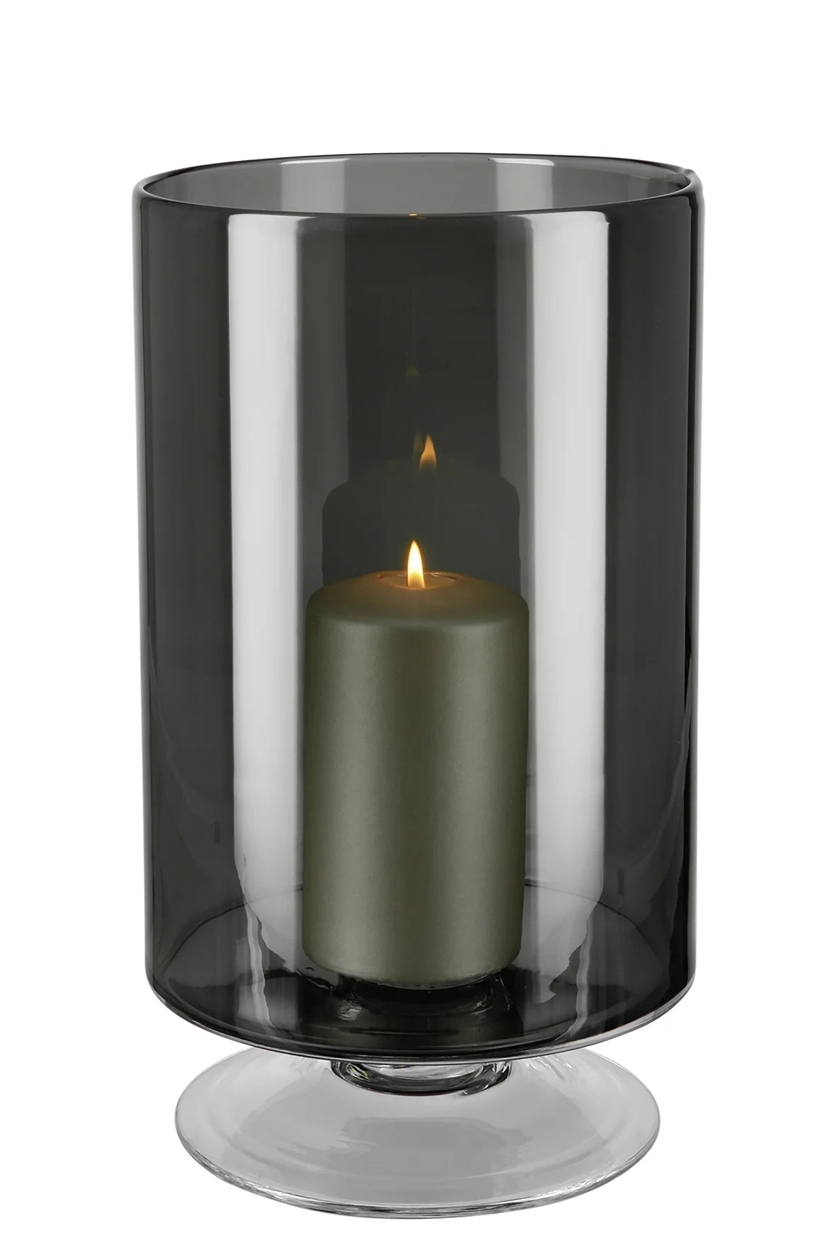 Windlicht Kerzenhalter Kerzenständer Vase VIANA grau, klar von Fink Windlicht Kerzenhalter Kerzenständer Vase VIANA grau, klar von Fink