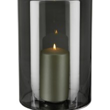 Windlicht Kerzenhalter Kerzenständer Vase VIANA grau, klar von Fink Windlicht Kerzenhalter Kerzenständer Vase VIANA grau, klar von Fink