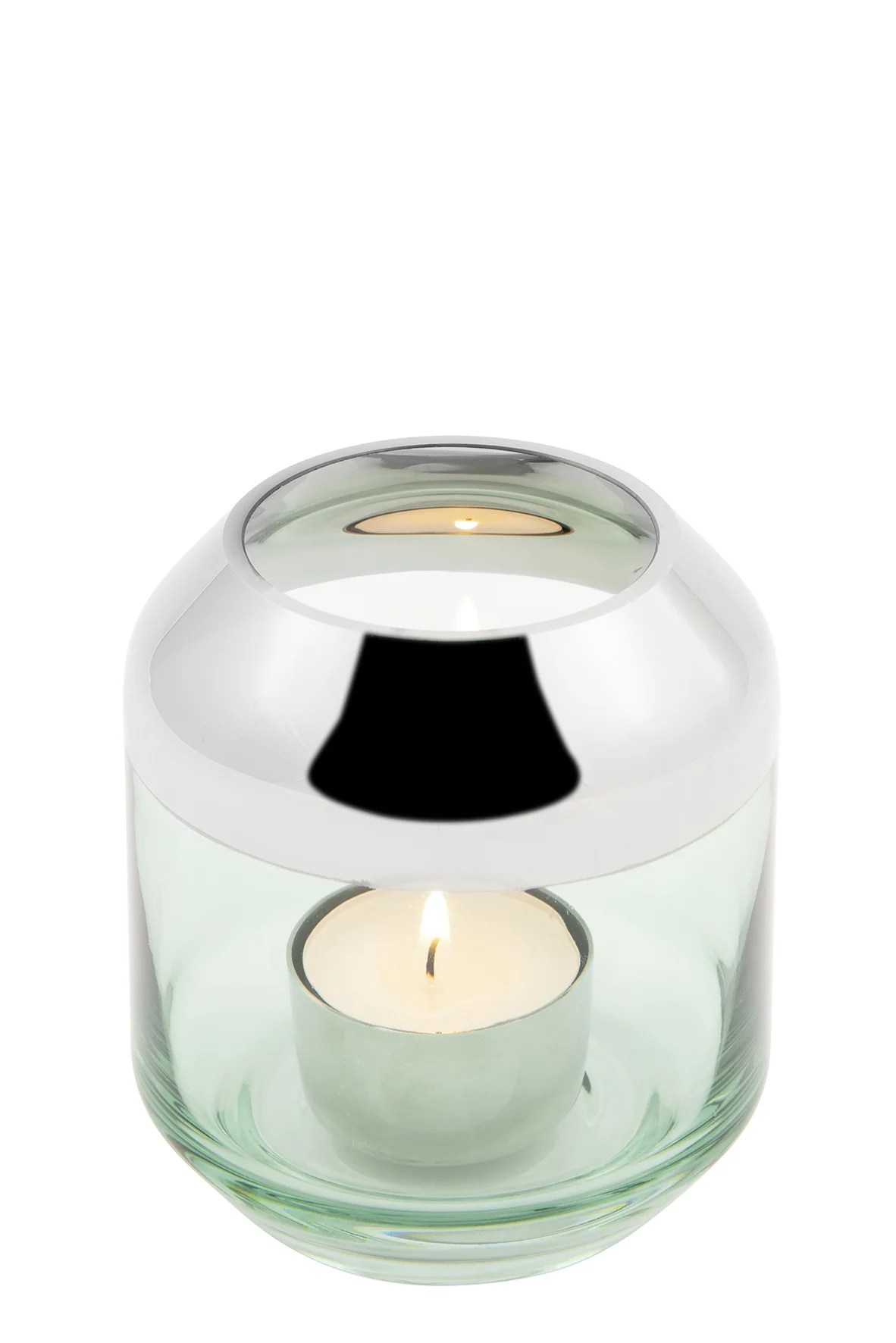 Teelichthalter Vase Glas Windlicht SMILLA grün von Fink Living Teelichthalter Vase Glas Windlicht SMILLA grün von Fink Living