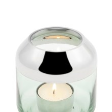 Teelichthalter Vase Glas Windlicht SMILLA grün von Fink Living Teelichthalter Vase Glas Windlicht SMILLA grün von Fink Living