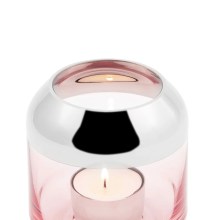 Teelichthalter Vase Glas Windlicht SMILLA rosa von Fink Living Teelichthalter Vase Glas Windlicht SMILLA rosa von Fink Living