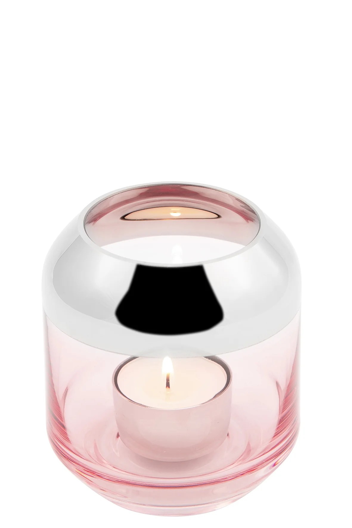 Teelichthalter Vase Glas Windlicht SMILLA rosa von Fink Living Teelichthalter Vase Glas Windlicht SMILLA rosa von Fink Living
