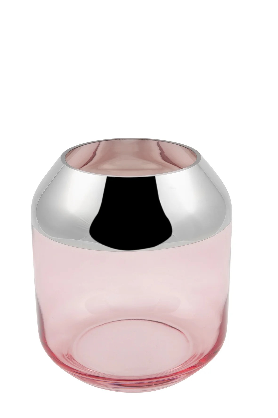 Teelichthalter aus Glas Deko Kerzenständer rosa Windlicht Vase SMILLA Fink Teelichthalter aus Glas Deko Kerzenständer rosa Windlicht Vase SMILLA Fink