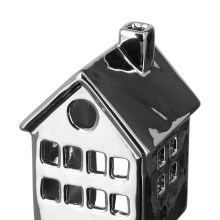 Fink Teelichthalter Haus Häuschen CABANA Windlicht Teelicht Keramik silber Fink Teelichthalter Haus Häuschen CABANA Windlicht Teelicht Keramik silber