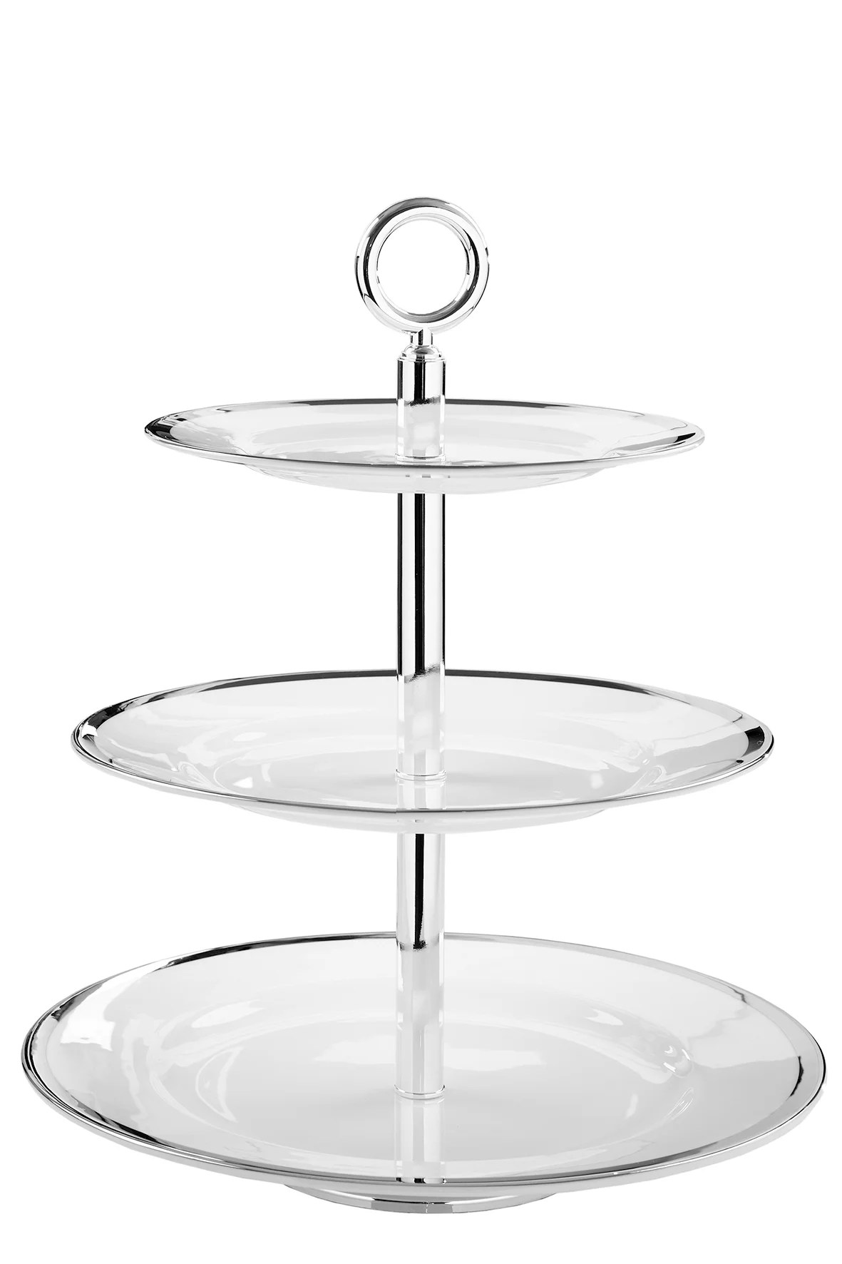 Etagere 3er runde Teller Etagere PLATINUM Etagere 3er runde Teller Etagere PLATINUM