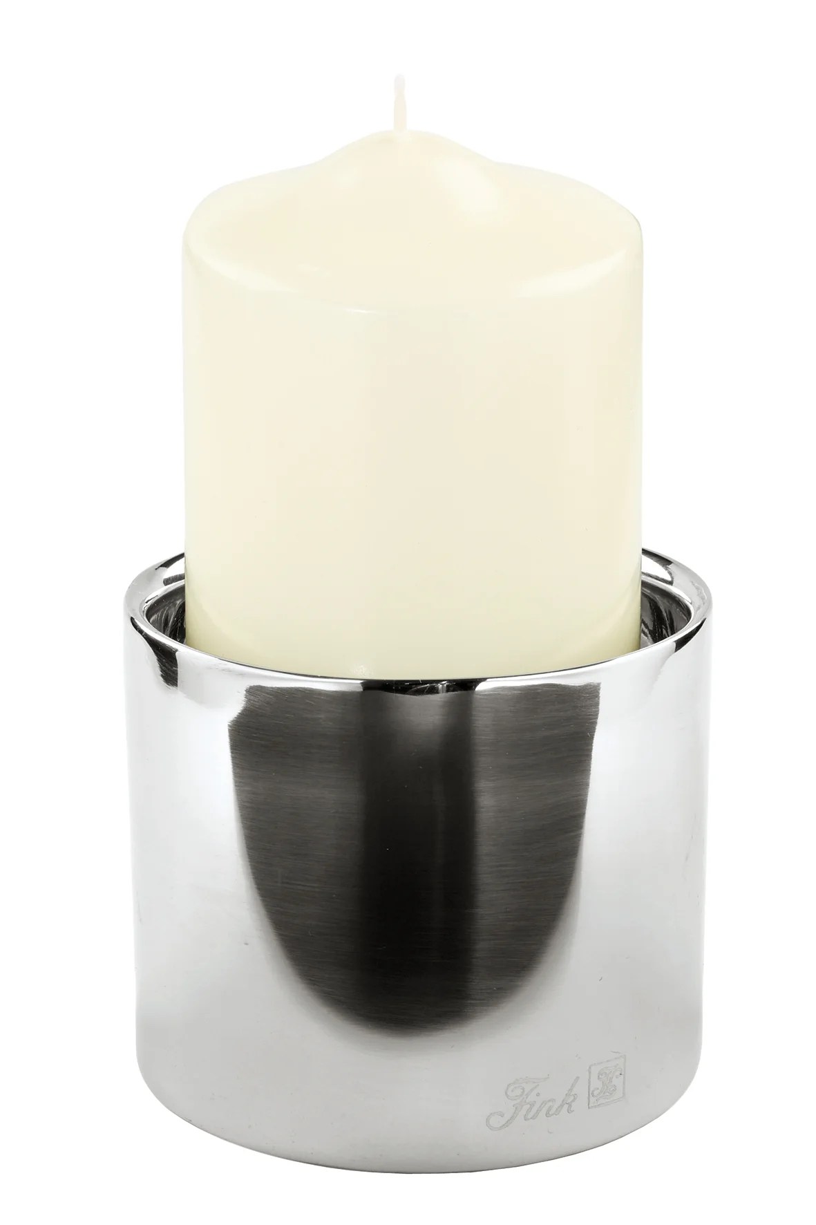 Kerzenhalter silber Leuchter Edelstahl Stumpenkerzenhalter SOBRIO Fink 8cm Kerzenhalter silber Leuchter Edelstahl Stumpenkerzenhalter SOBRIO Fink 8cm