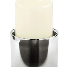 Kerzenhalter silber Leuchter Edelstahl Stumpenkerzenhalter SOBRIO Fink 8cm Kerzenhalter silber Leuchter Edelstahl Stumpenkerzenhalter SOBRIO Fink 8cm