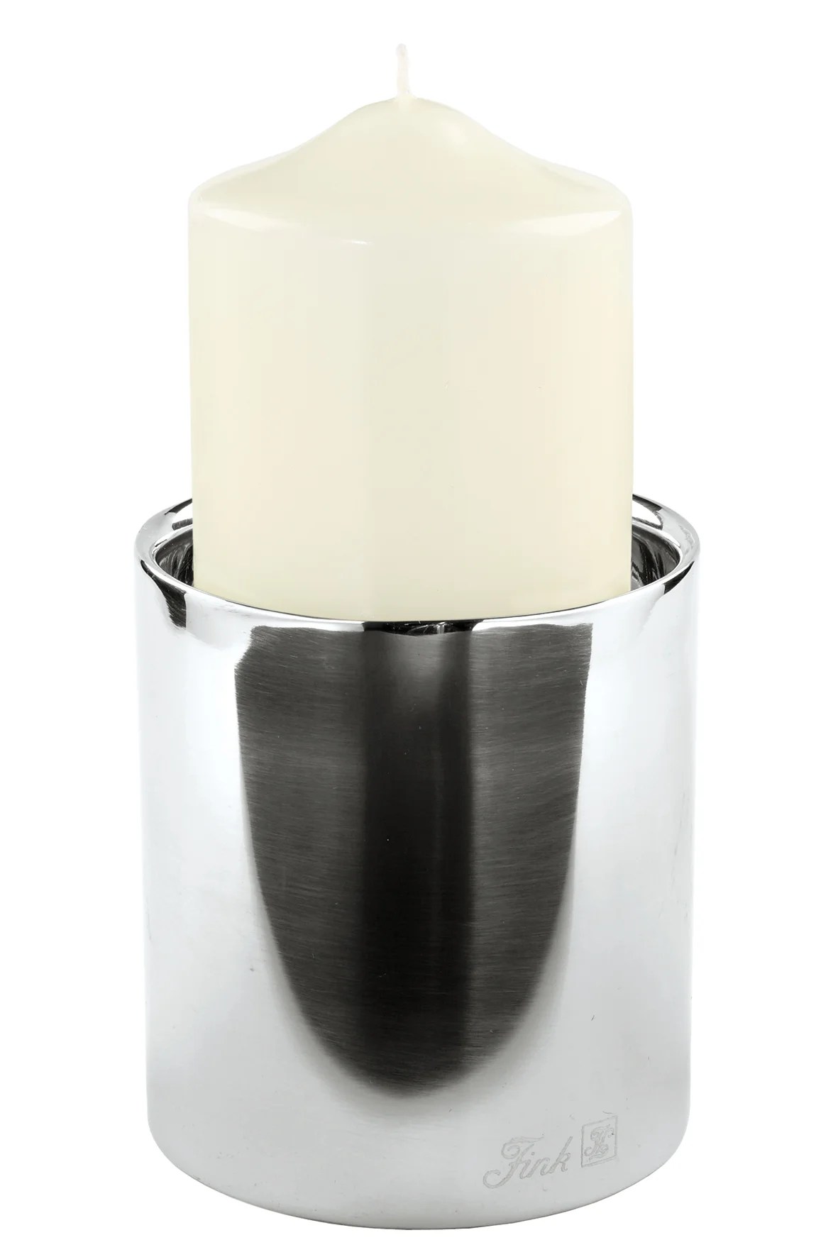 Kerzenhalter silber Leuchter Edelstahl Stumpenkerzenhalter SOBRIO Fink 11cm Kerzenhalter silber Leuchter Edelstahl Stumpenkerzenhalter SOBRIO Fink 11cm