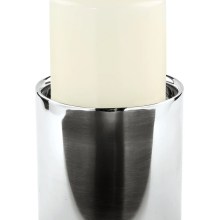 Kerzenhalter silber Leuchter Edelstahl Stumpenkerzenhalter SOBRIO Fink 11cm Kerzenhalter silber Leuchter Edelstahl Stumpenkerzenhalter SOBRIO Fink 11cm