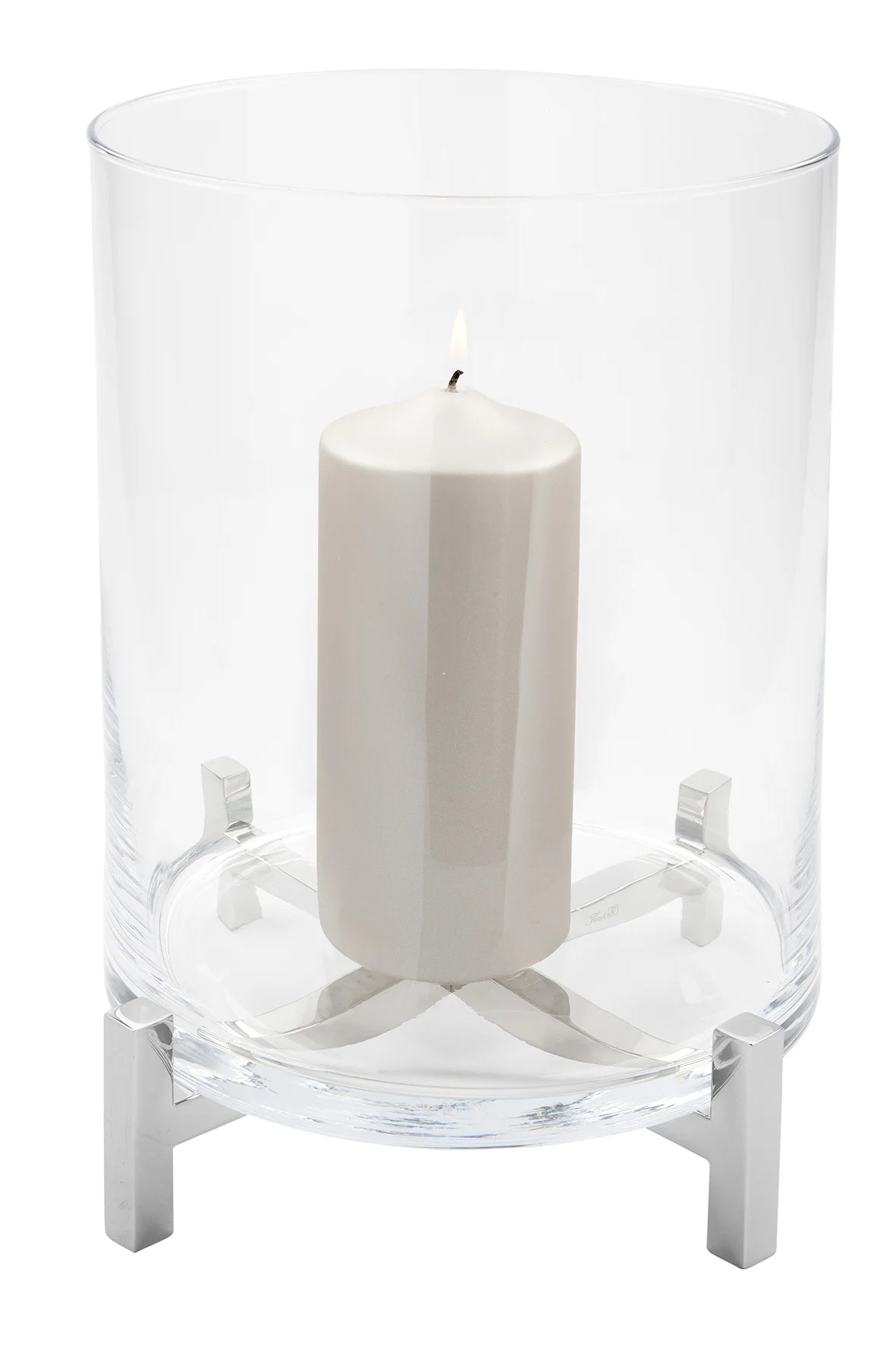 Windlicht Kerzenhalter Kerzenständer Vase YONO silberfarben von Fink Windlicht Kerzenhalter Kerzenständer Vase YONO silberfarben von Fink