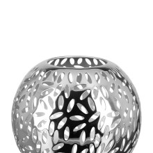 Windlicht rund Kugel Kerzenhalter Kerzenständer DARIA vernickelt Höhe 15 cm Windlicht rund Kugel Kerzenhalter Kerzenständer DARIA vernickelt Höhe 15 cm