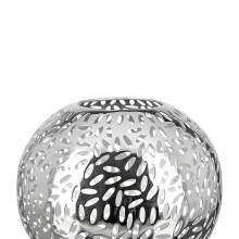 Windlicht rund Kugel Kerzenhalter Kerzenständer DARIA vernickelt Höhe 20 cm Windlicht rund Kugel Kerzenhalter Kerzenständer DARIA vernickelt Höhe 20 cm