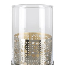 Windlicht Glas Kerzenhalter Kerzenständer Stumpenkerze BIALA silber 20 cm Fink Windlicht Glas Kerzenhalter Kerzenständer Stumpenkerze BIALA silber 20 cm Fink