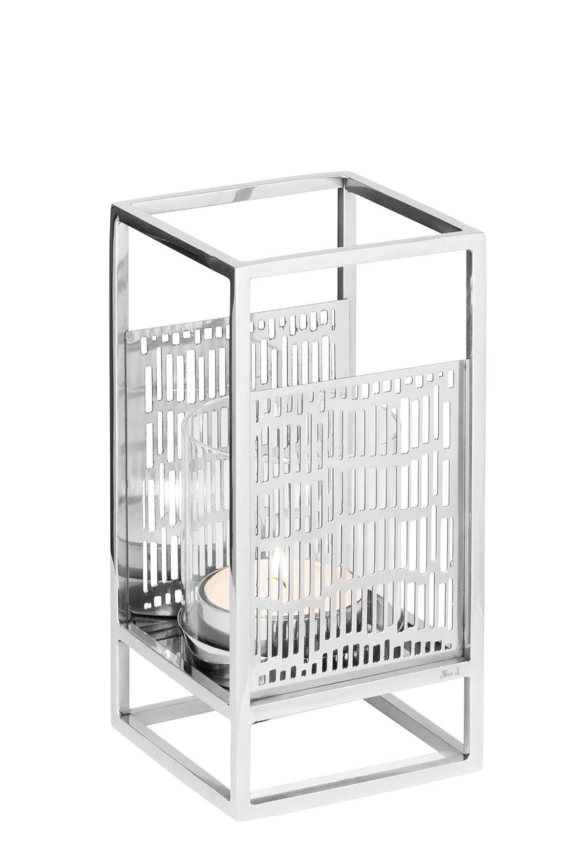 Windlicht Glas Kerzenhalter Kerzenständer outdoor NICOSA silber Höhe 17 cm Windlicht Glas Kerzenhalter Kerzenständer outdoor NICOSA silber Höhe 17 cm