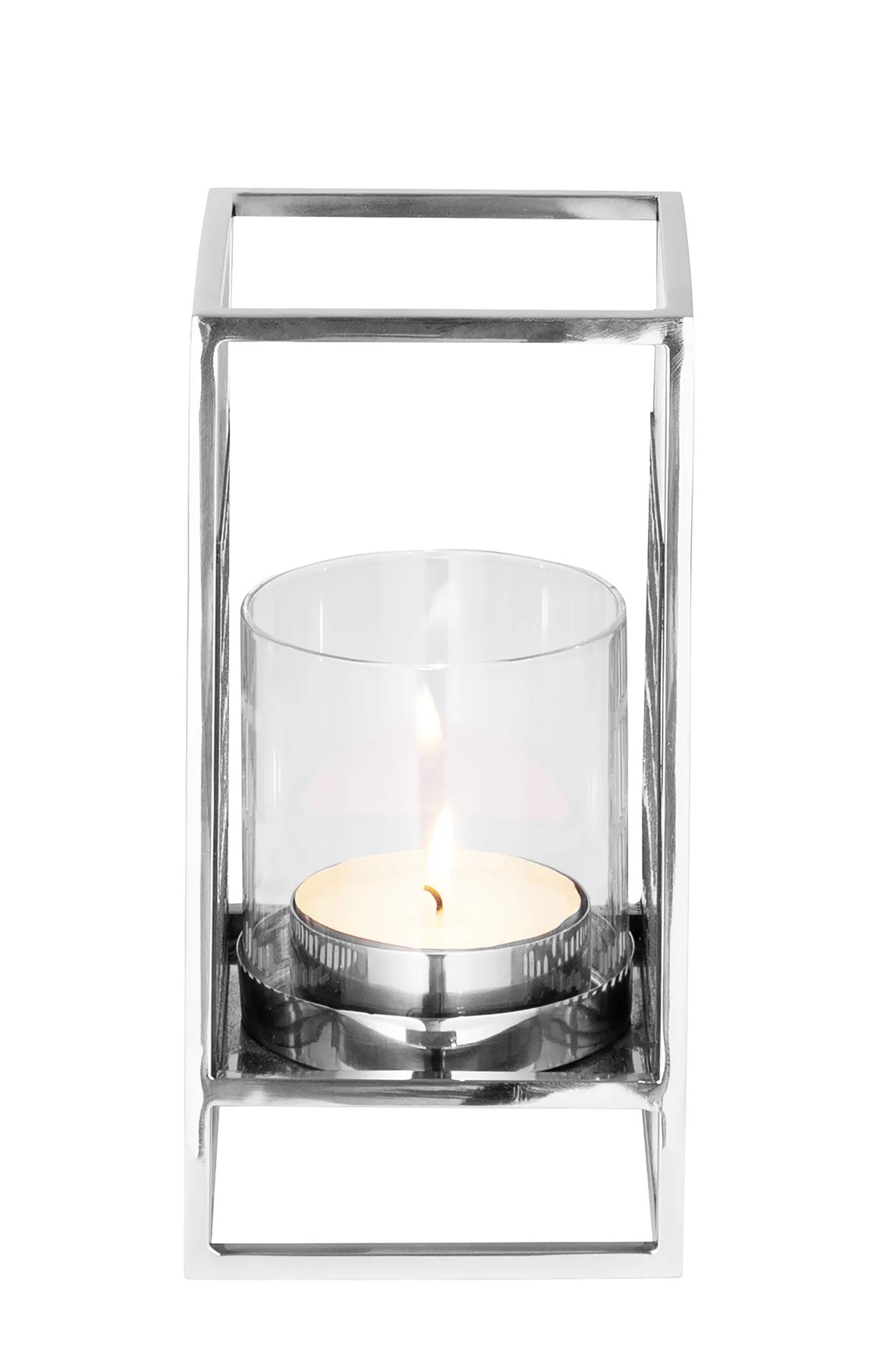 Windlicht Glas Kerzenhalter Kerzenständer outdoor NICOSA silber Höhe 17 cm Windlicht Glas Kerzenhalter Kerzenständer outdoor NICOSA silber Höhe 17 cm