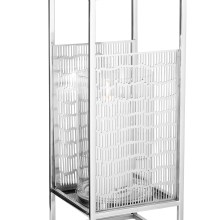 Windlicht Glas Kerzenhalter Kerzenständer outdoor NICOSA silber Höhe 40 cm Windlicht Glas Kerzenhalter Kerzenständer outdoor NICOSA silber Höhe 40 cm