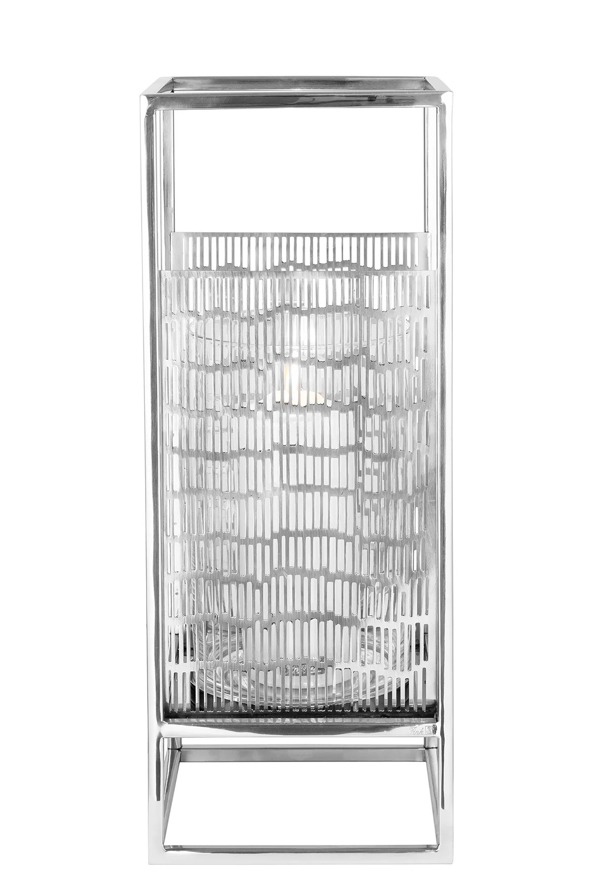 Windlicht Glas Kerzenhalter Kerzenständer outdoor NICOSA  silber Höhe 40 cm Windlicht Glas Kerzenhalter Kerzenständer outdoor NICOSA  silber Höhe 40 cm