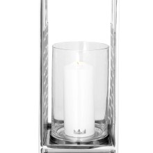 Windlicht Glas Kerzenhalter Kerzenständer outdoor NICOSA silber Höhe 40 cm Windlicht Glas Kerzenhalter Kerzenständer outdoor NICOSA silber Höhe 40 cm