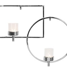 Fink Wanddeko Wanddekoration Wandleuchter silber mit Glas Teelichthalter ESCALA Fink Wanddeko Wanddekoration Wandleuchter silber mit Glas Teelichthalter ESCALA