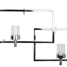 Kerzenhalter Teelichthalter Zum Aufhängen Silber Wanddeko  ESCALA Breite 42 cm Kerzenhalter Teelichthalter Zum Aufhängen Silber Wanddeko  ESCALA Breite 42 cm