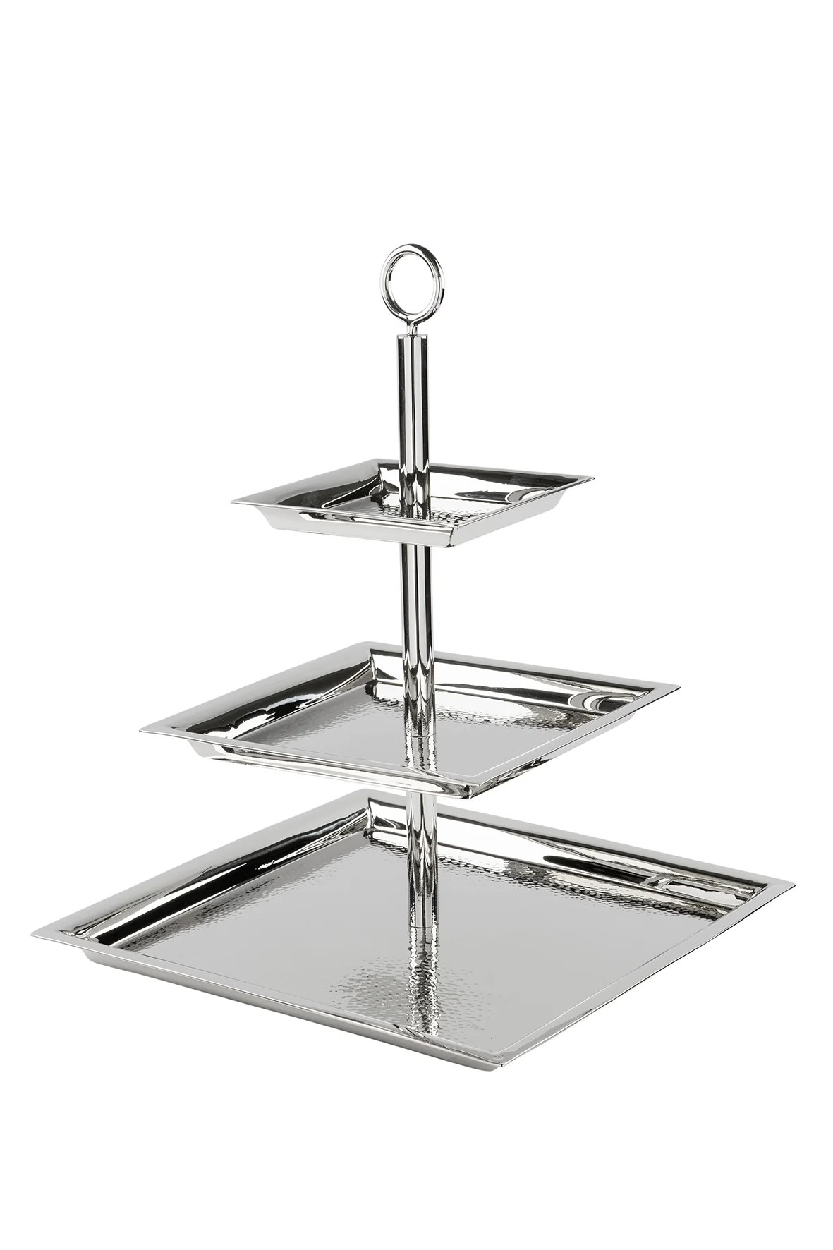 Etagere Obst Etagere 2 stöckig Obstetagere eckig Servierständer silber NAGANO Etagere Obst Etagere 2 stöckig Obstetagere eckig Servierständer silber NAGANO