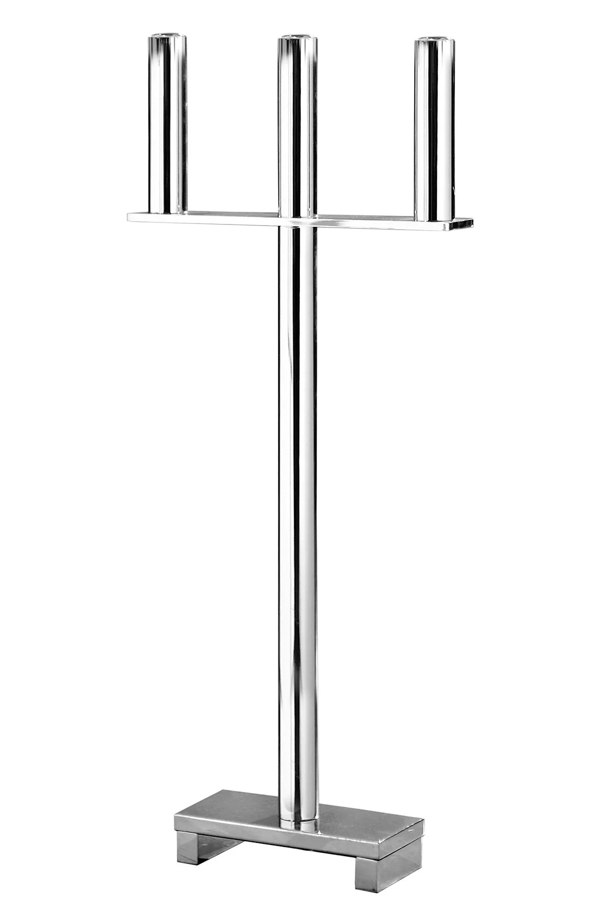 Fink Bodenleuchter Kerzenständer 3 armig groß Memphis silberfarben Höhe 77 cm Fink Bodenleuchter Kerzenständer 3 armig groß Memphis silberfarben Höhe 77 cm