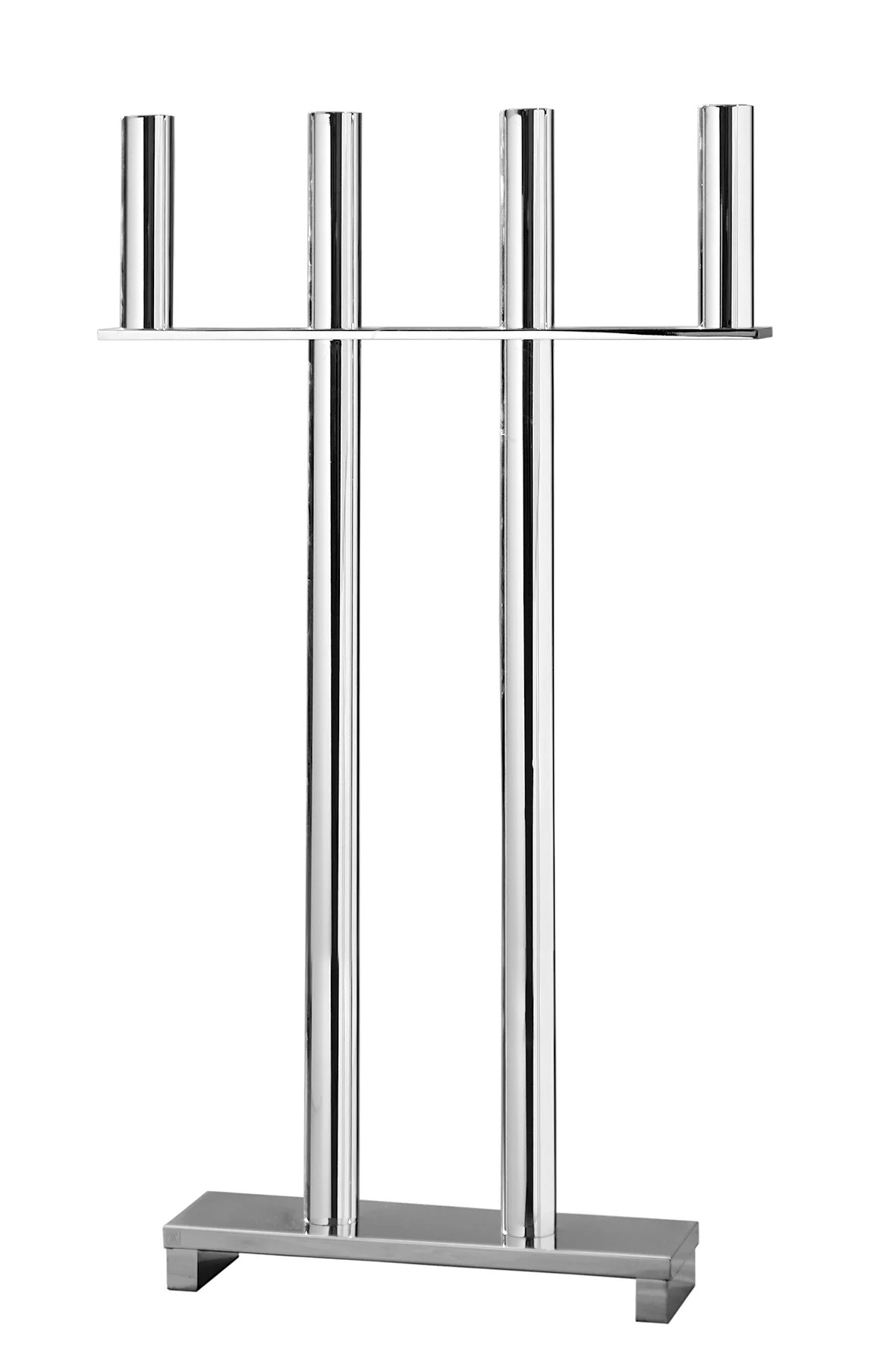 Fink Bodenleuchter Kerzenständer groß Memphis 3 armig silberfarben Höhe 83,5 cm Fink Bodenleuchter Kerzenständer groß Memphis 3 armig silberfarben Höhe 83,5 cm